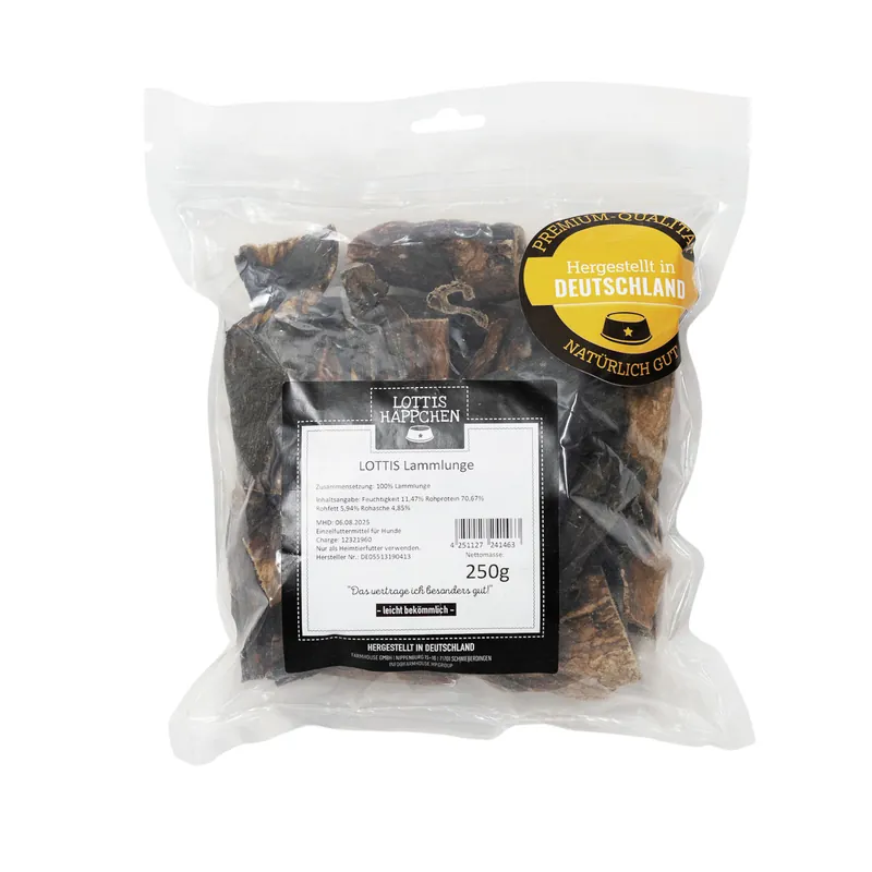 Markenware LOTTIS HÄPPCHEN Lammlunge 250 g